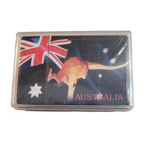 Australia Kangaroo Flag Playing Cards Unisex OS Multicolor New Sealed Hard Case